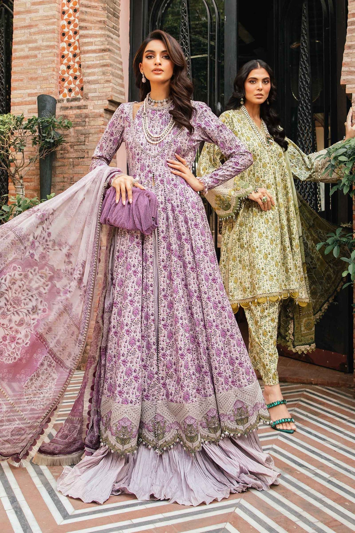 3 Piece Unstitched Printed Suit | MPT-2207-A Maria B