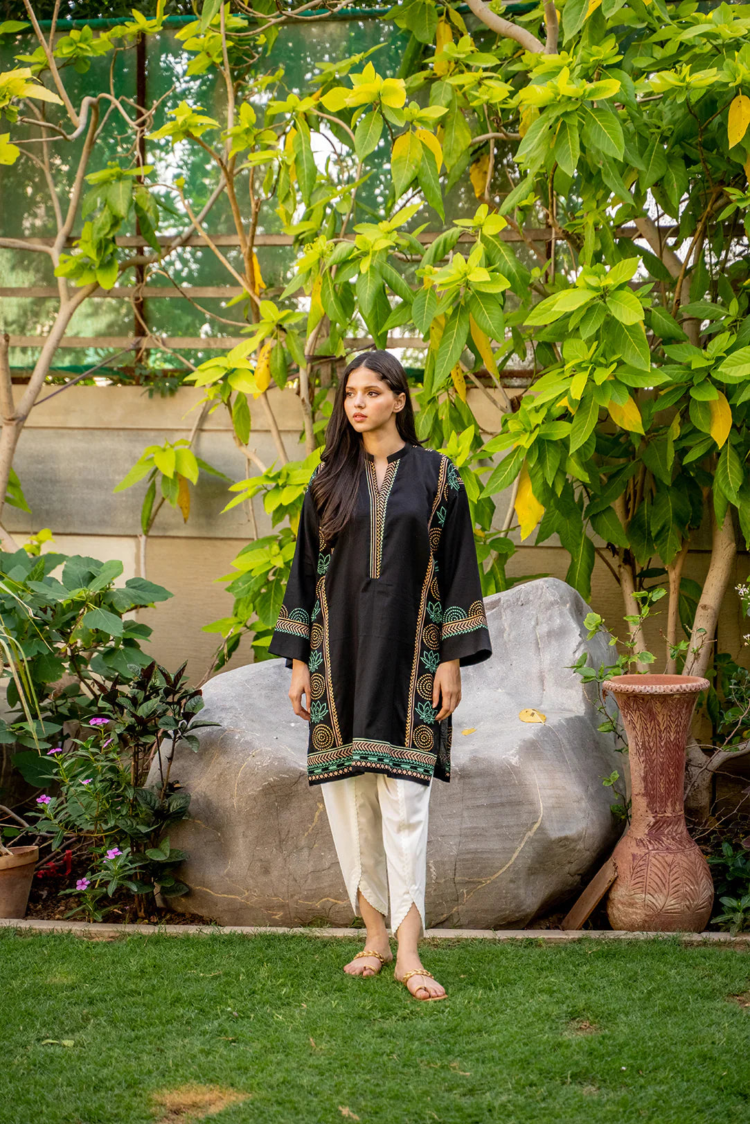 Black Lotus Kurta